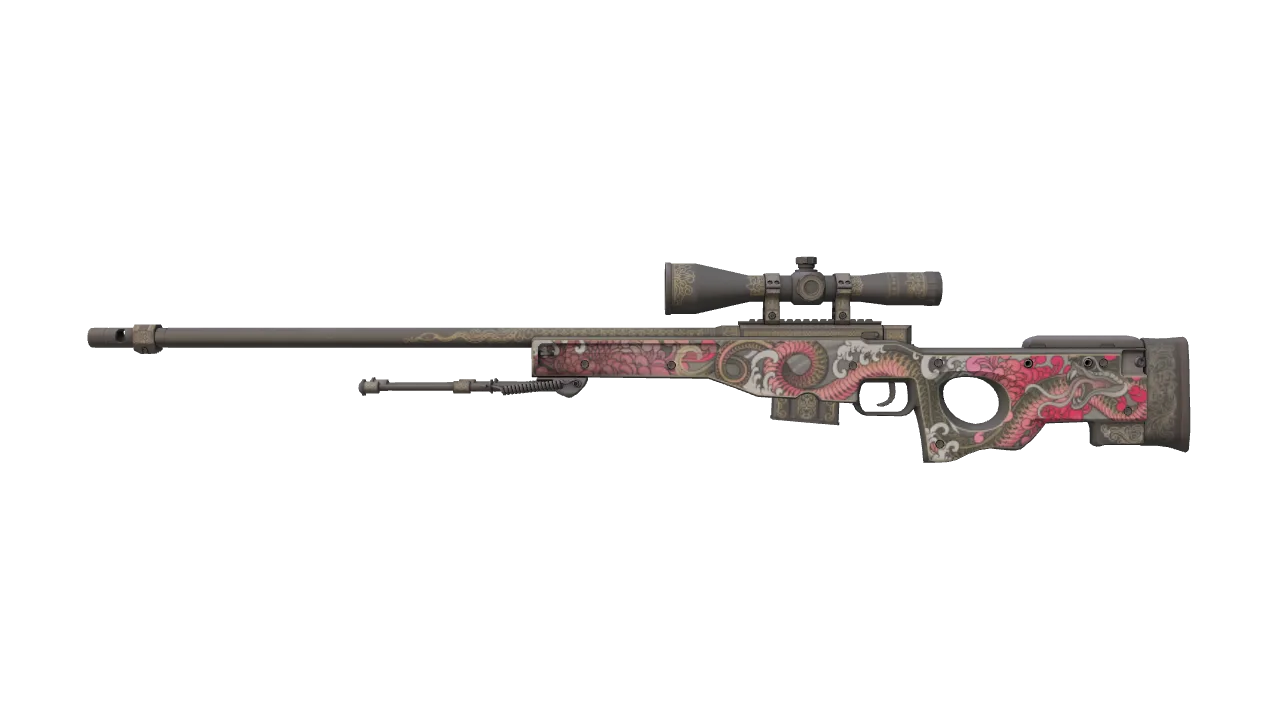 AWP | Duality (Minimal Wear) — Dust II light, front
