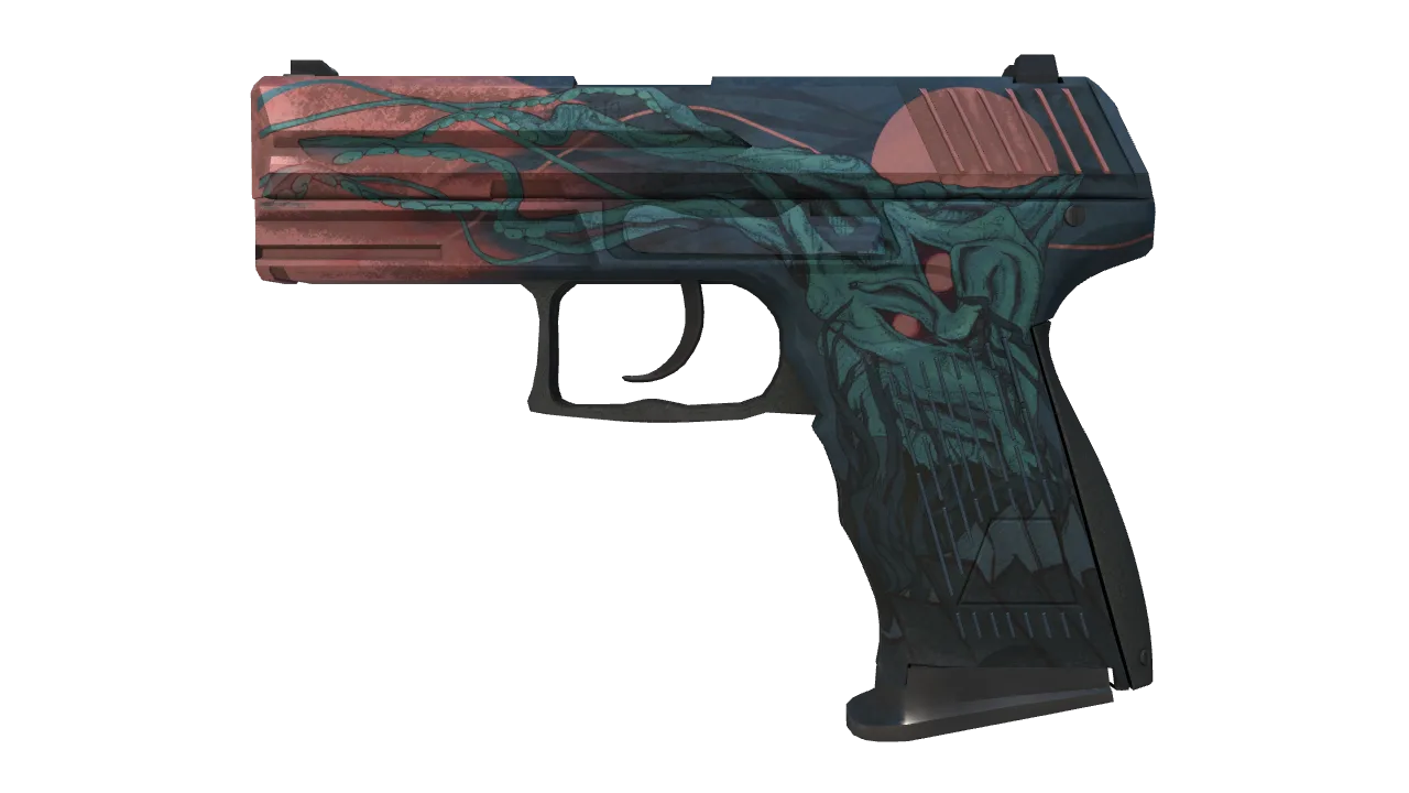 P2000 | Gnarled (Battle-Scarred) — Dust II light, front