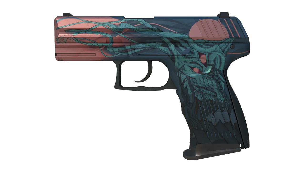 P2000 | Gnarled (Minimal Wear) — Dust II light, front