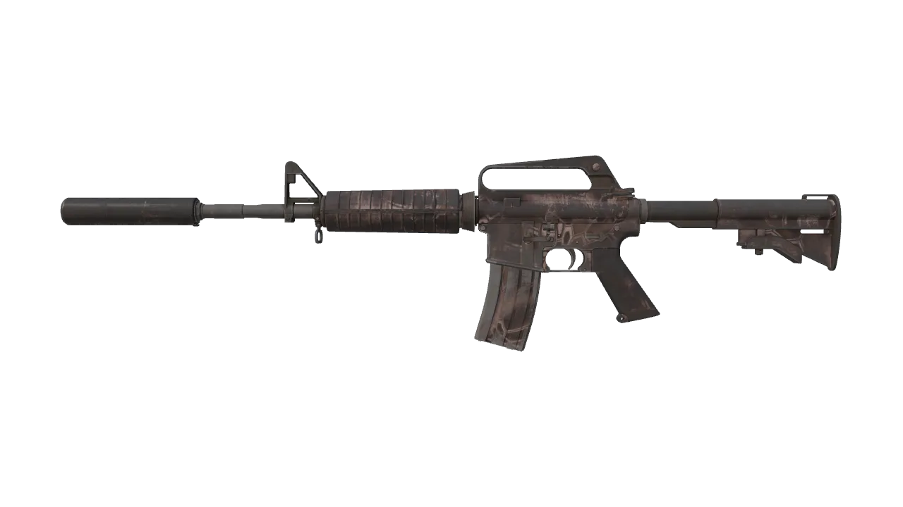 Souvenir M4A1-S | Rose Hex (Battle-Scarred) — Dust II light, front