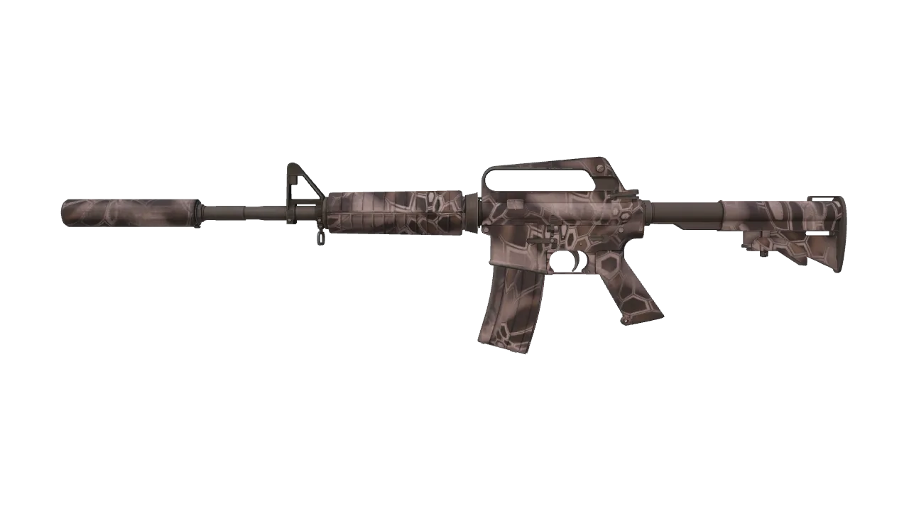 Souvenir M4A1-S | Rose Hex (Minimal Wear) — Dust II light, front
