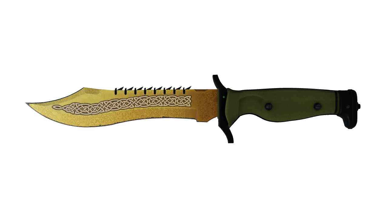 ★ Bowie Knife | Lore (Well-Worn) — Dust II light, front
