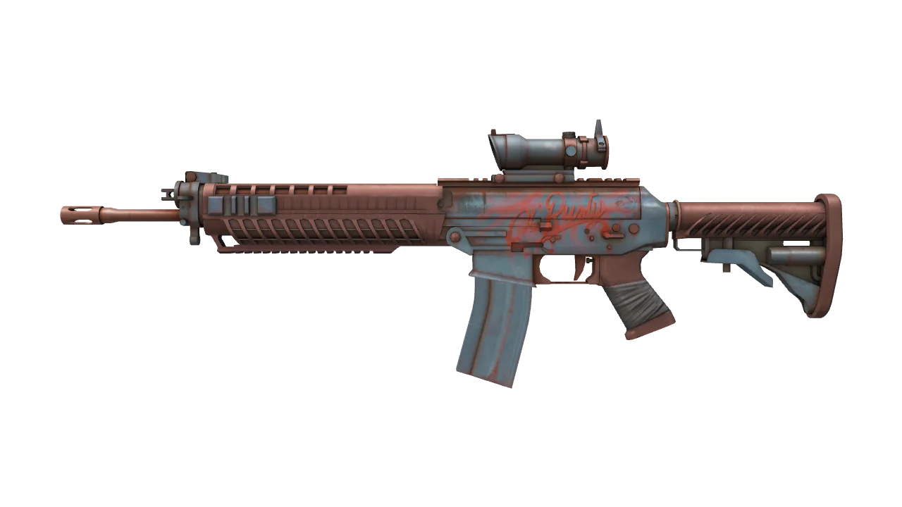 SG 553 | Ol' Rusty (Factory New) — Dust II light, front