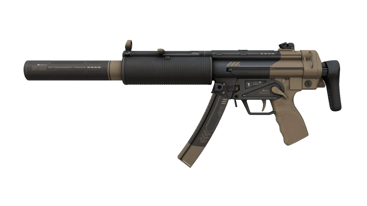 Souvenir MP5-SD | Desert Strike (Minimal Wear) — Dust II light, front