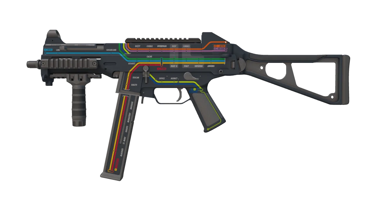 UMP-45 | Late Night Transit (Factory New) — Dust II light, front