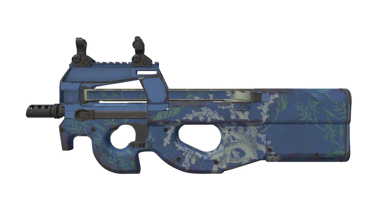 Souvenir P90 | Reef Grief (Field-Tested) — Dust II light, front