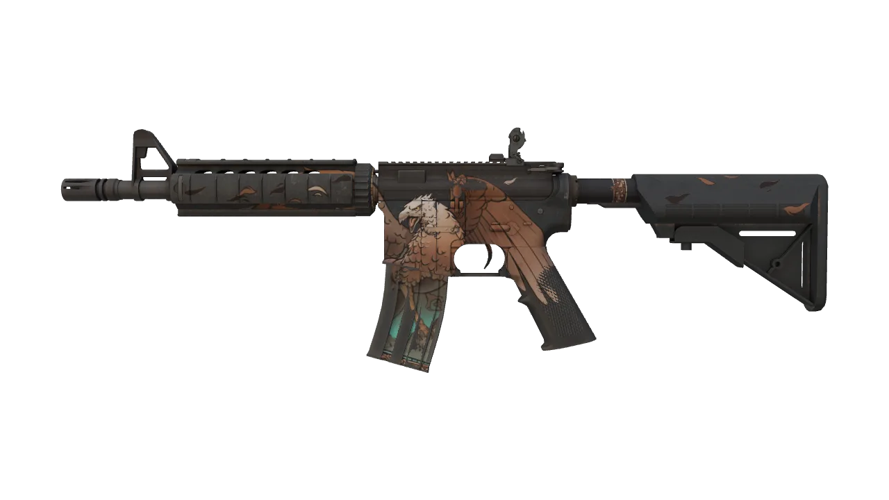 M4A4 | Griffin (Battle-Scarred) — Dust II light, front