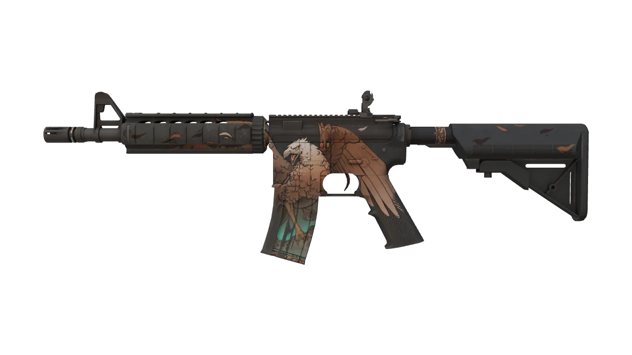 Souvenir M4A4 | Griffin (Well-Worn) — Dust II light, front