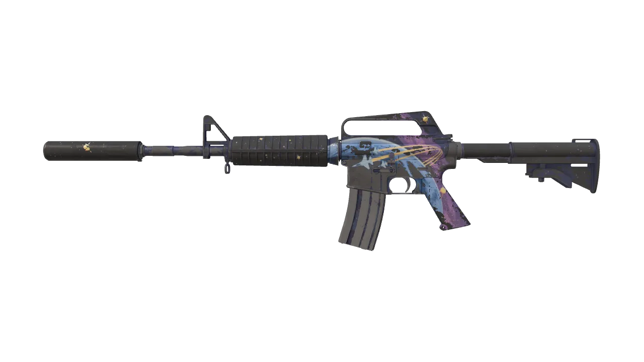 Souvenir M4A1-S | Stratosphere (Well-Worn) — Dust II light, front
