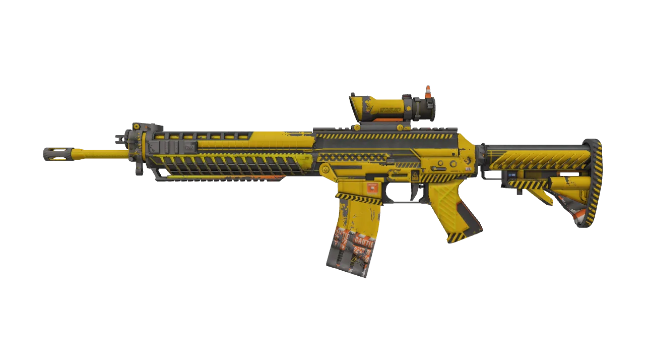 SG 553 | Hazard Pay (Field-Tested) — Dust II light, front
