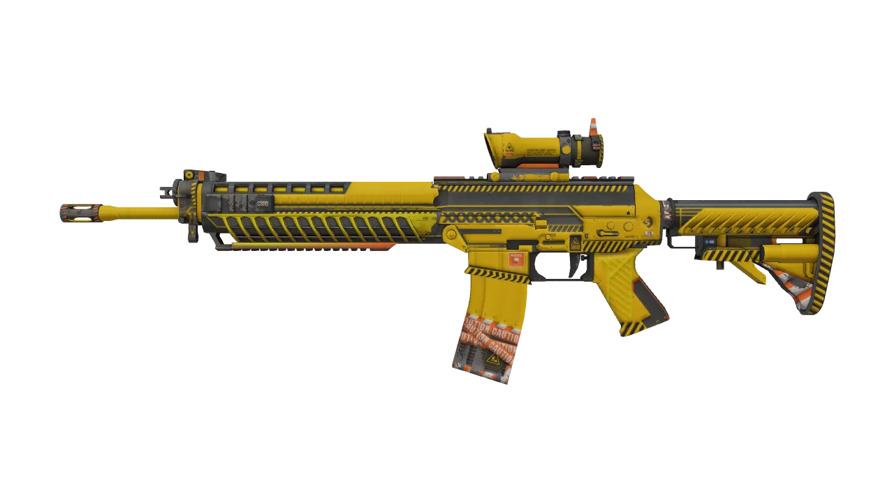 Souvenir SG 553 | Hazard Pay (Minimal Wear) — Dust II light, front