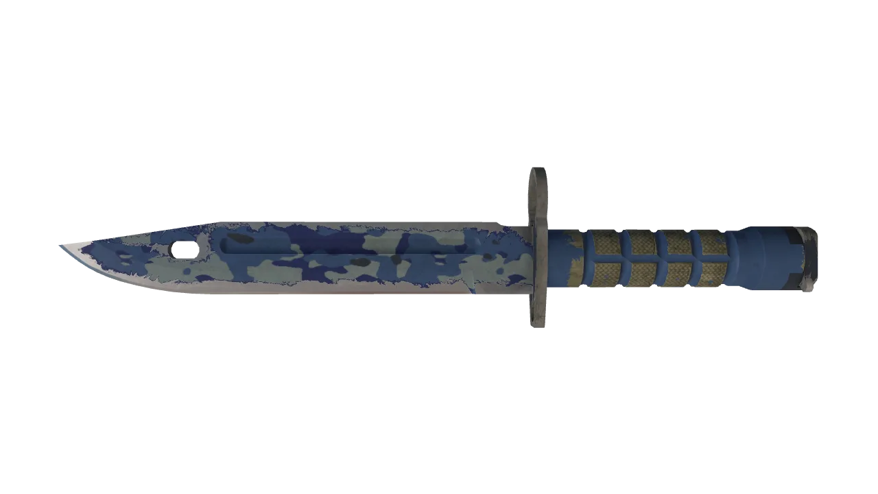 ★ Bayonet | Bright Water (Well-Worn) — Dust II light, front