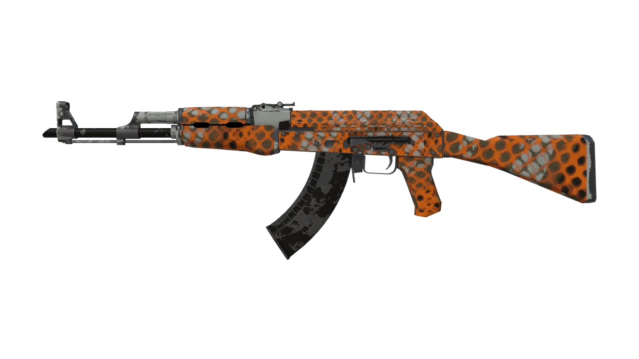 AK-47 | Safety Net (Well-Worn) — Dust II light, front