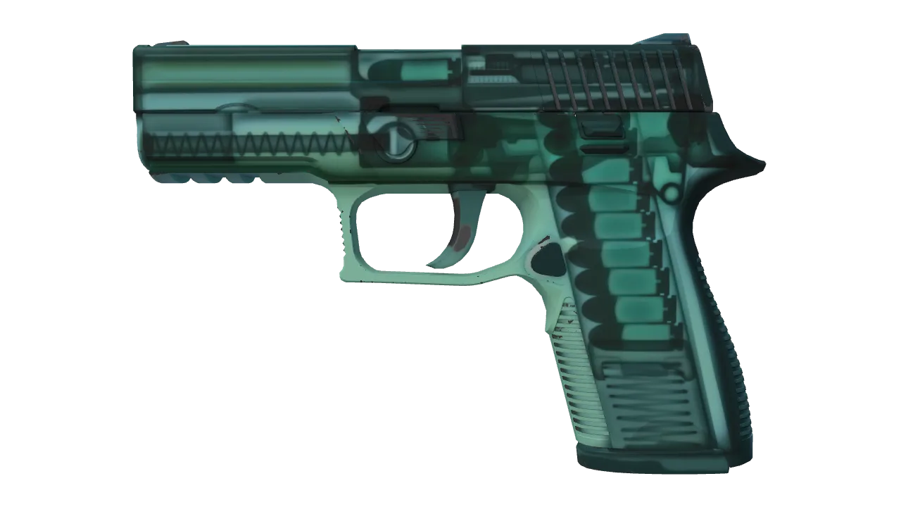 Souvenir P250 | X-Ray (Minimal Wear) — Dust II light, front