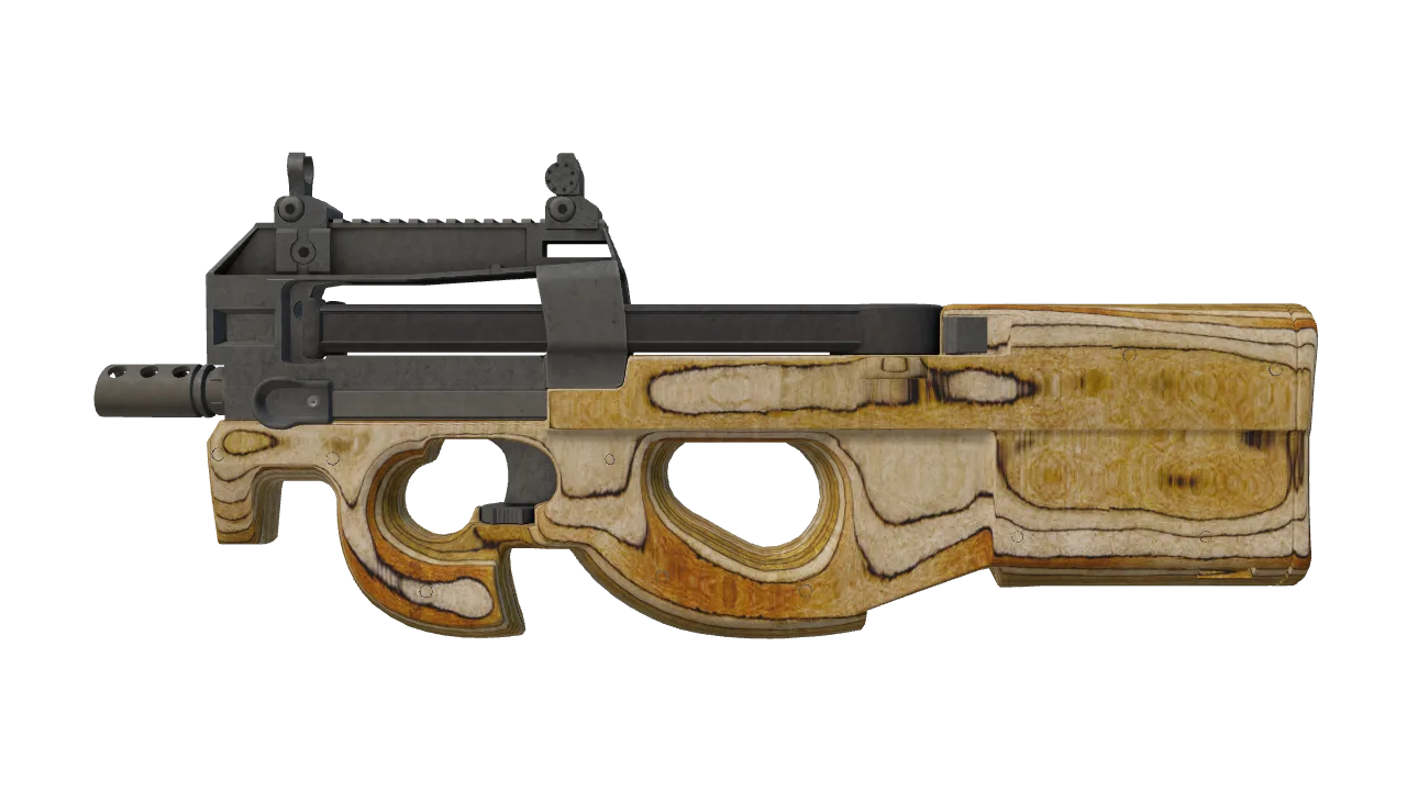 P90 | Shapewood (Factory New) — Dust II light, front