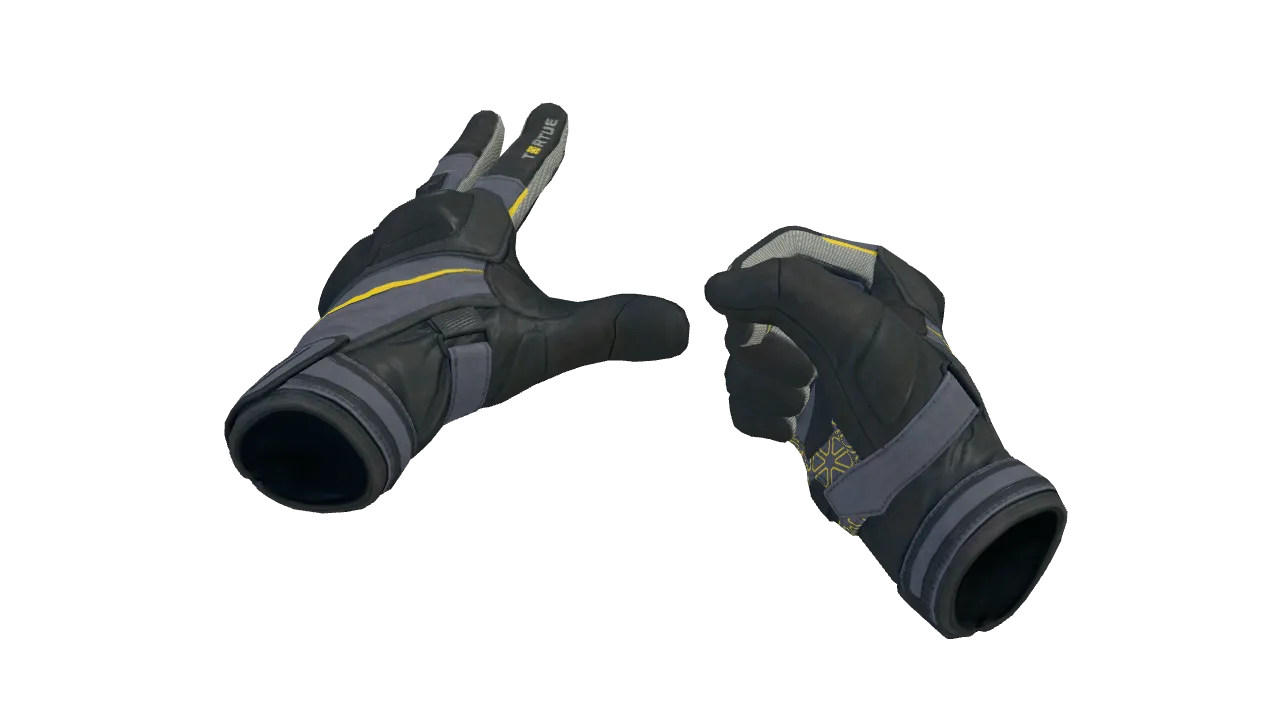 ★ Moto Gloves | Eclipse (Factory New) — Dust II light, front