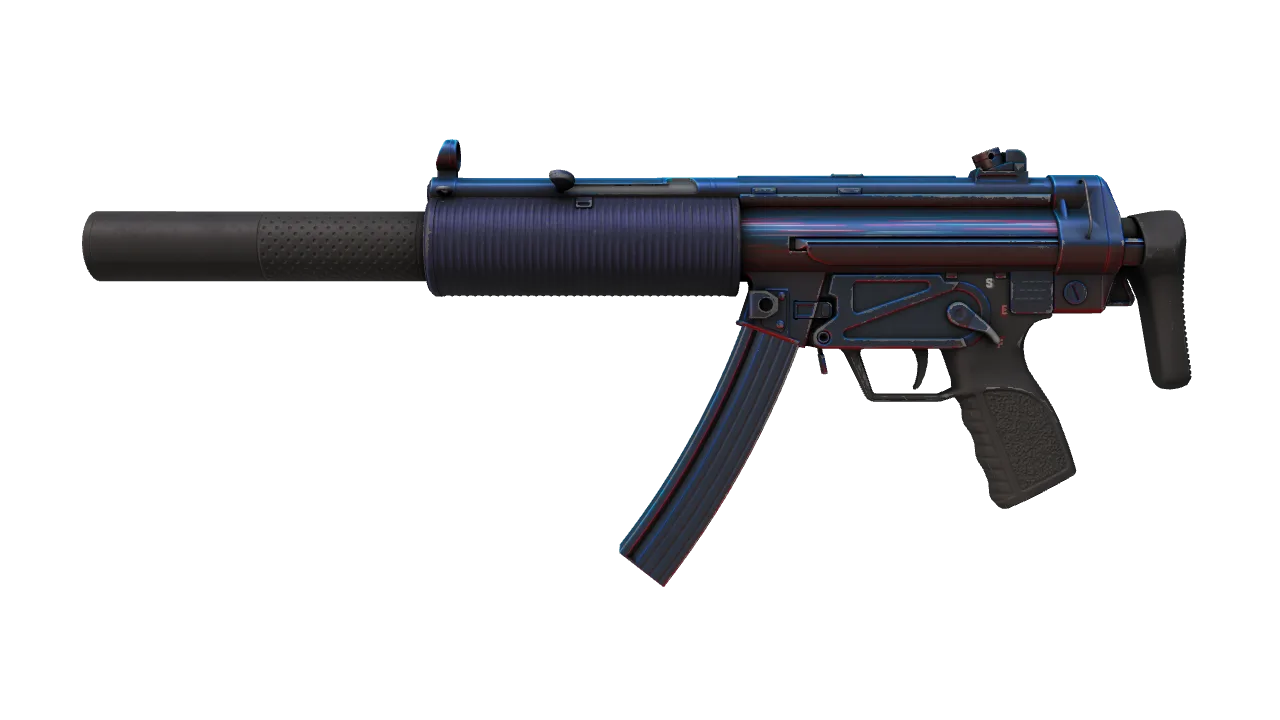 Souvenir MP5-SD | Liquidation (Battle-Scarred) — Dust II light, front