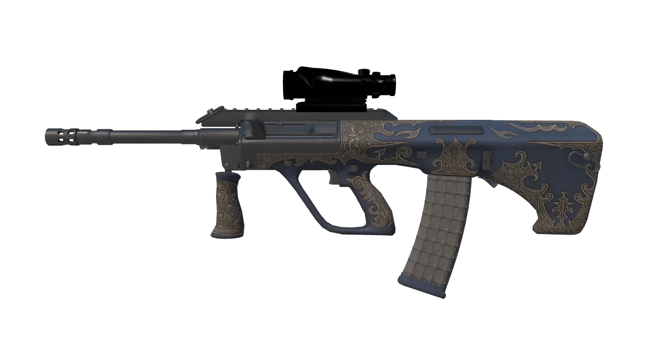 AUG | Aristocrat (Battle-Scarred) — Dust II light, front