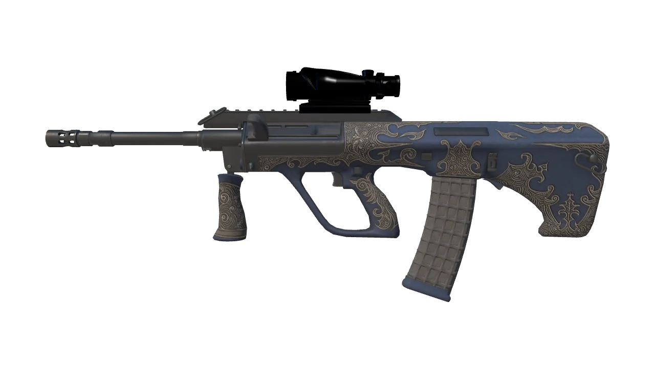 AUG | Aristocrat (Well-Worn) — Dust II light, front