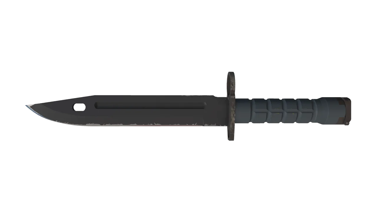 StatTrak™ ★ Bayonet | Night (Minimal Wear) — Dust II light, front