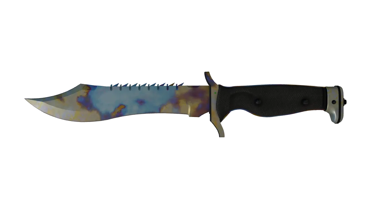 Bowie Knife | Case Hardened seed #411, front