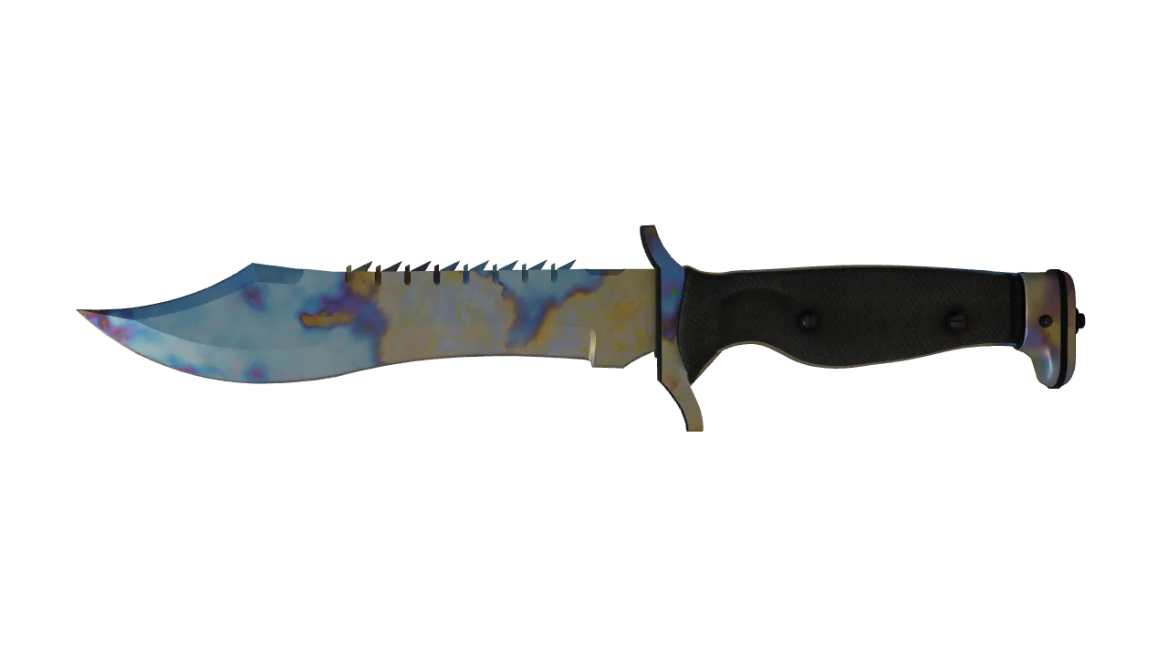 Bowie Knife | Case Hardened seed #424, front