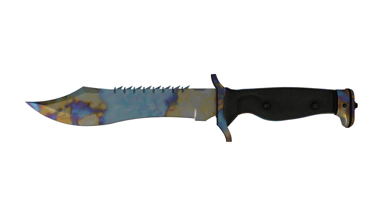 Bowie Knife | Case Hardened seed #528, front