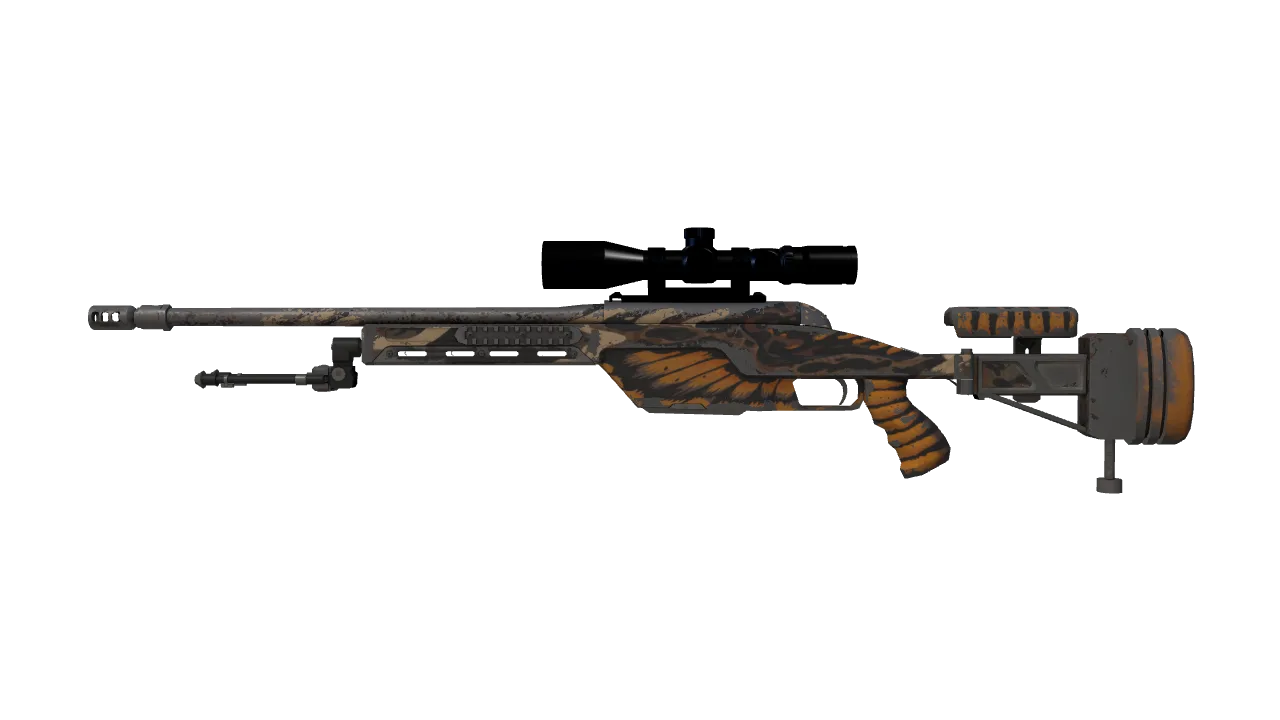 SSG 08 | Death's Head (Field-Tested) — Dust II light, front