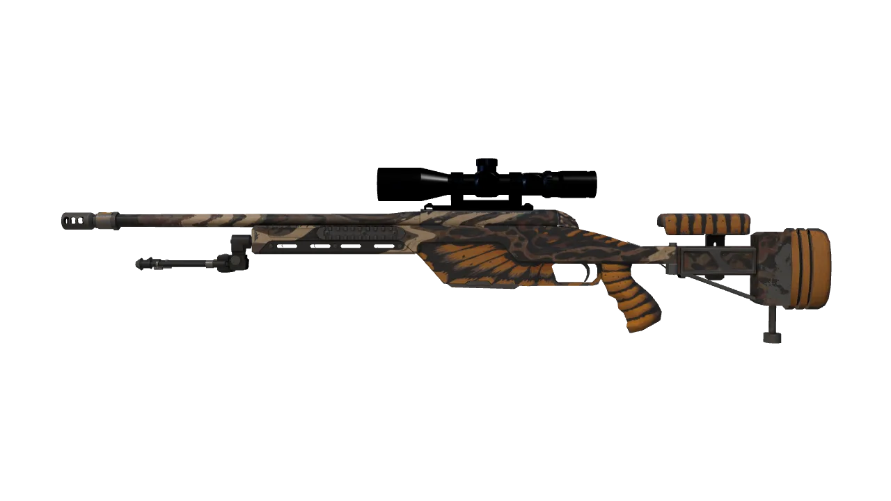 SSG 08 | Death's Head (Minimal Wear) — Dust II light, front