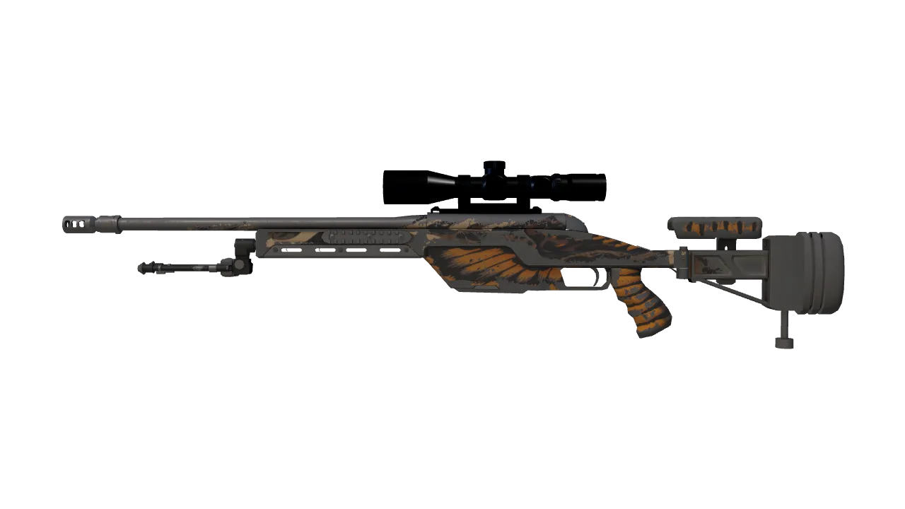 SSG 08 | Death's Head (Well-Worn) — Dust II light, front