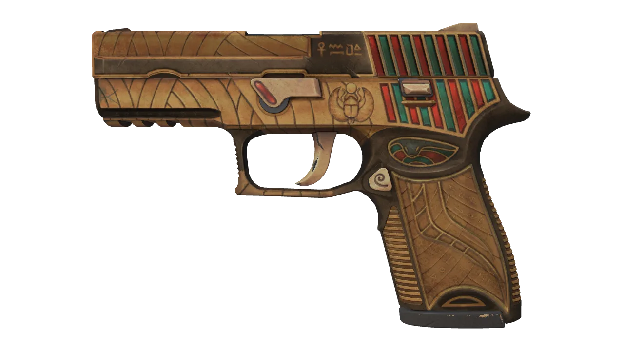 Souvenir P250 | Apep's Curse (Battle-Scarred) — Dust II light, front