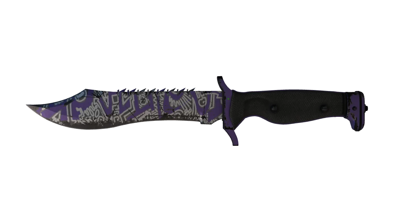 ★ Bowie Knife | Freehand (Well-Worn) — Dust II light, front