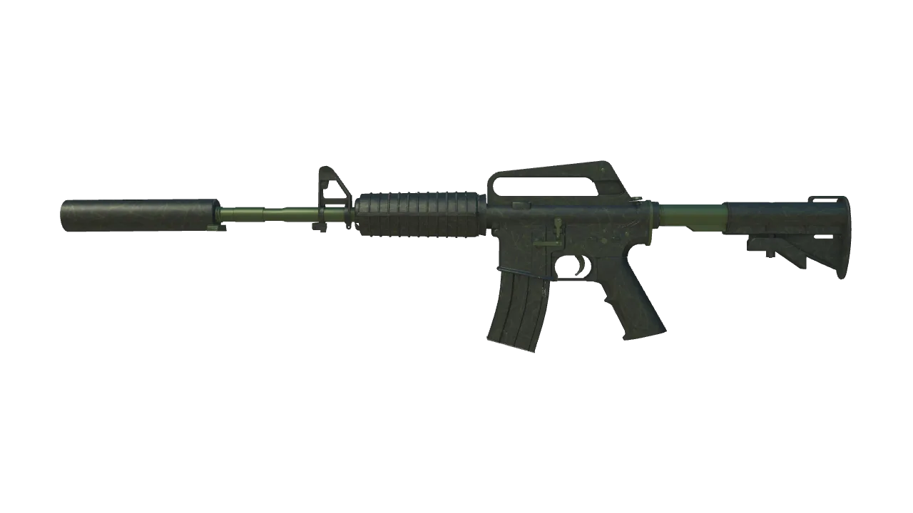 Souvenir M4A1-S | Moss Quartz (Minimal Wear) — Dust II light, front
