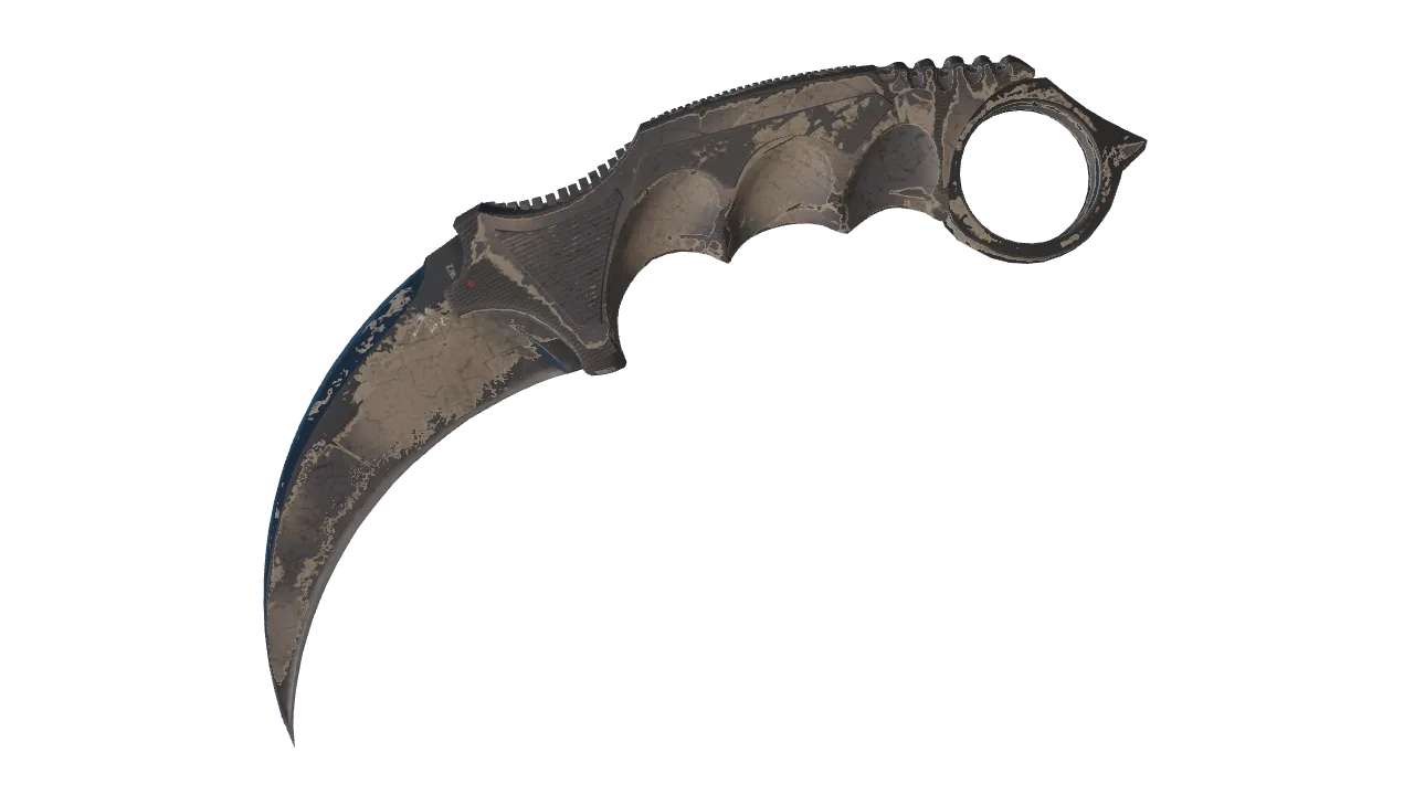★ Karambit | Scorched (Battle-Scarred) — Dust II light, front