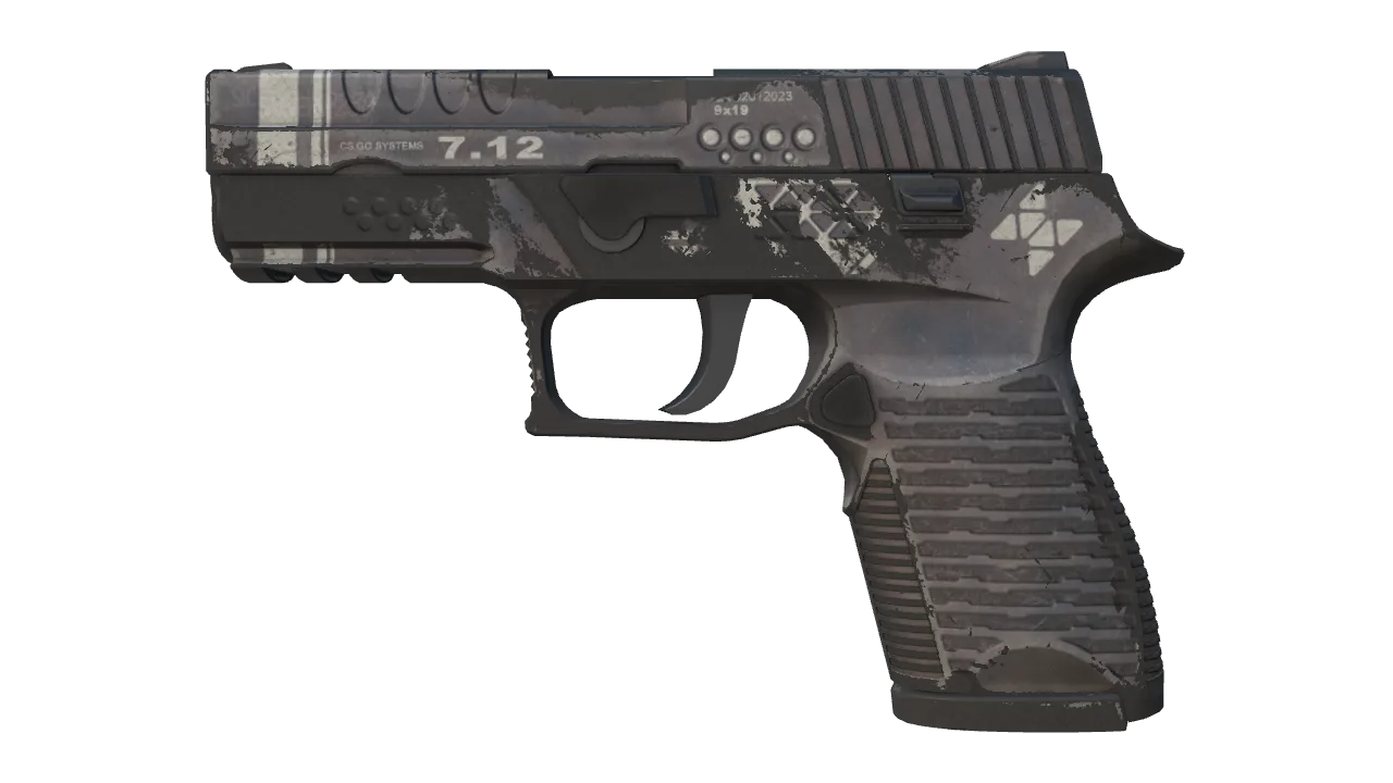 P250 | Re.built (Battle-Scarred) — Dust II light, front