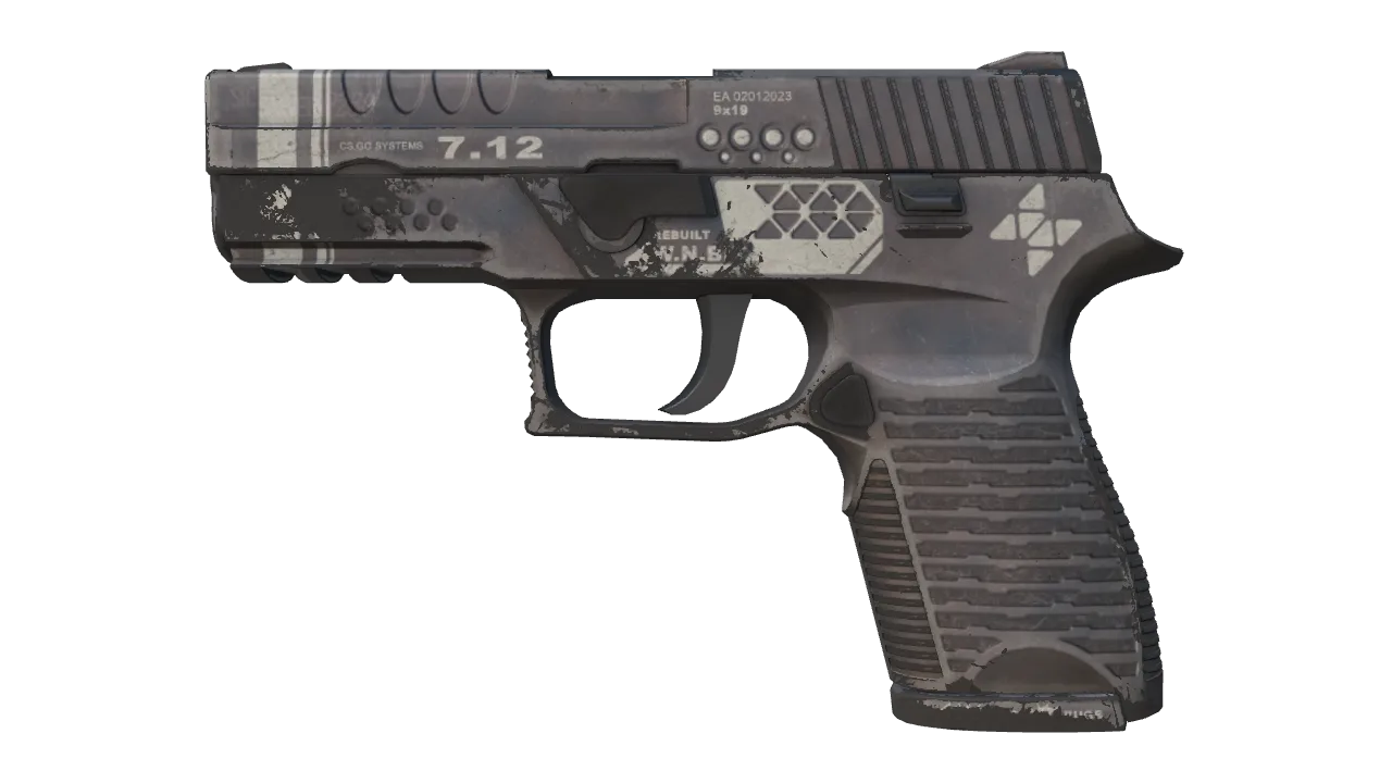 P250 | Re.built (Well-Worn) — Dust II light, front