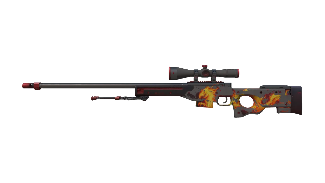 AWP | Wildfire (Battle-Scarred) — Dust II light, front