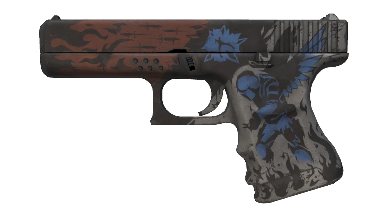 Souvenir Glock-18 | Sacrifice (Field-Tested) — Dust II light, front