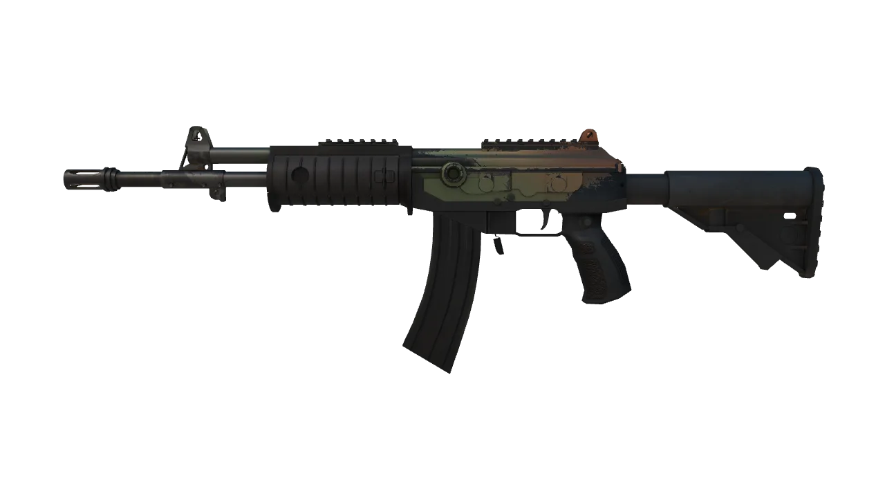 Souvenir Galil AR | Amber Fade (Field-Tested) — Dust II light, front
