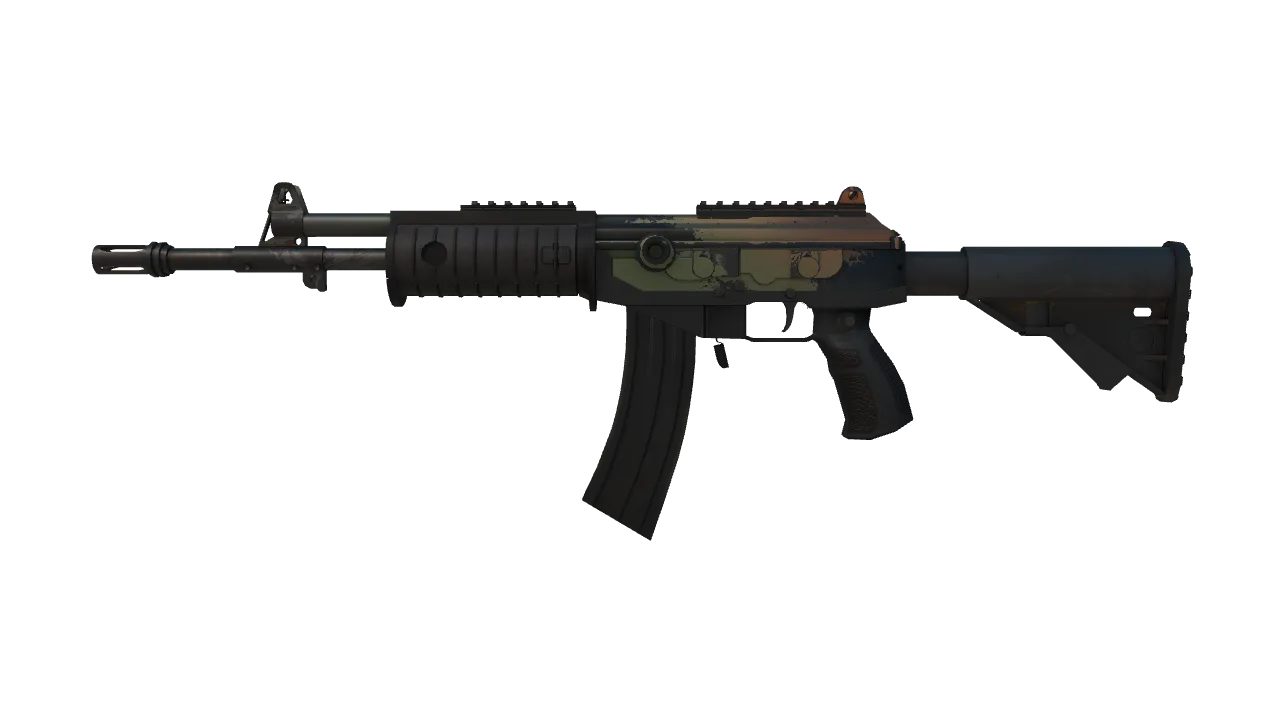 Souvenir Galil AR | Amber Fade (Well-Worn) — Dust II light, front