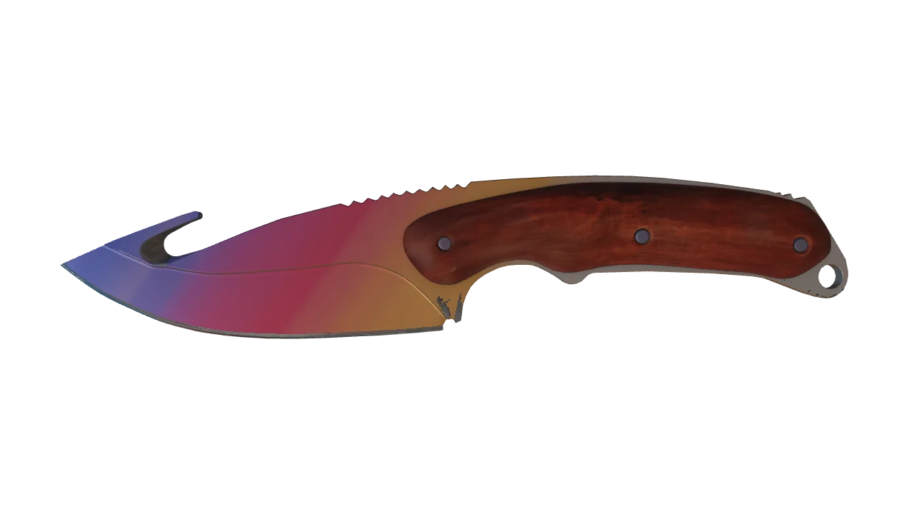 Gut Knife | Fade seed #34, front