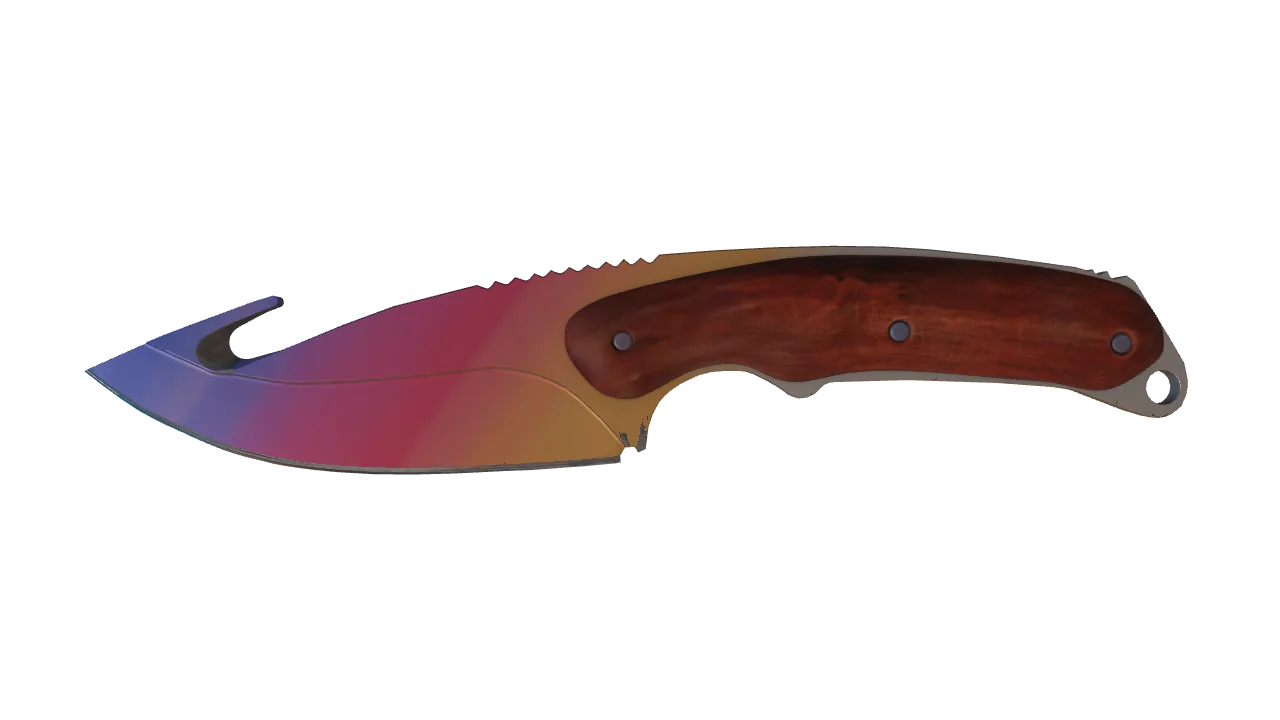 Gut Knife | Fade seed #521, front