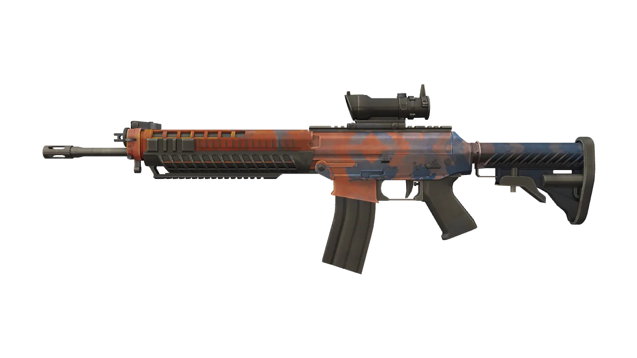 SG 553 | Danger Close (Factory New) — Dust II light, front