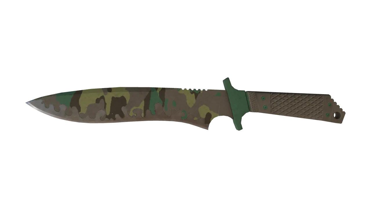 ★ Classic Knife | Boreal Forest (Well-Worn) — Dust II light, front
