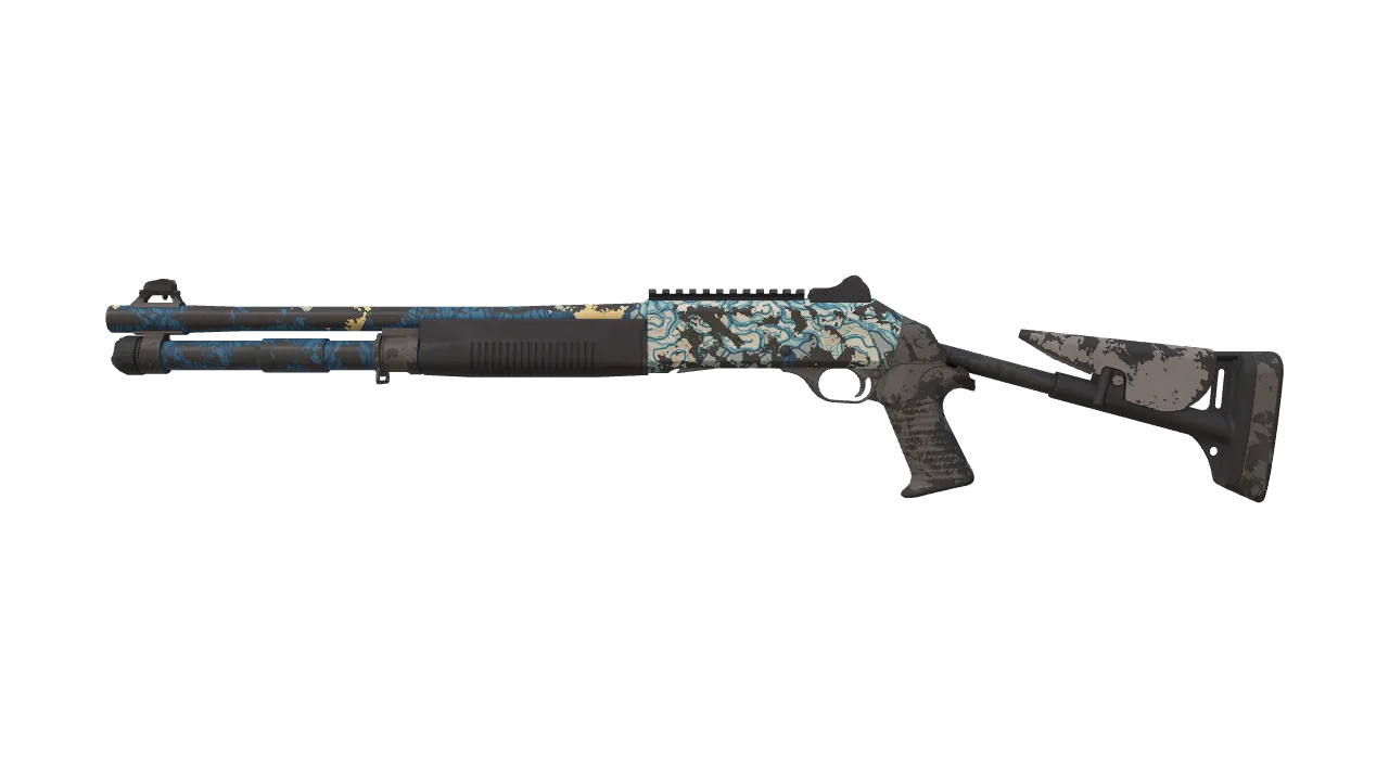Souvenir XM1014 | Solitude (Well-Worn) — Dust II light, front