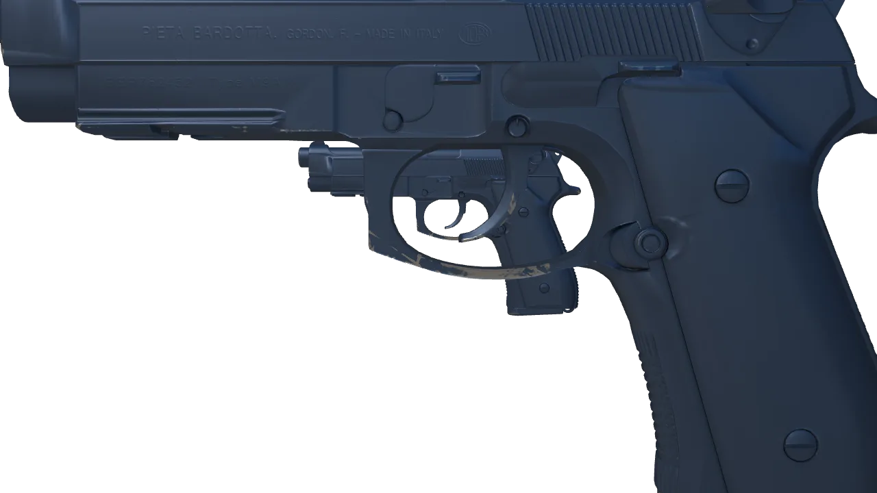 Dual Berettas | Anodized Navy (Minimal Wear) — Dust II light, front