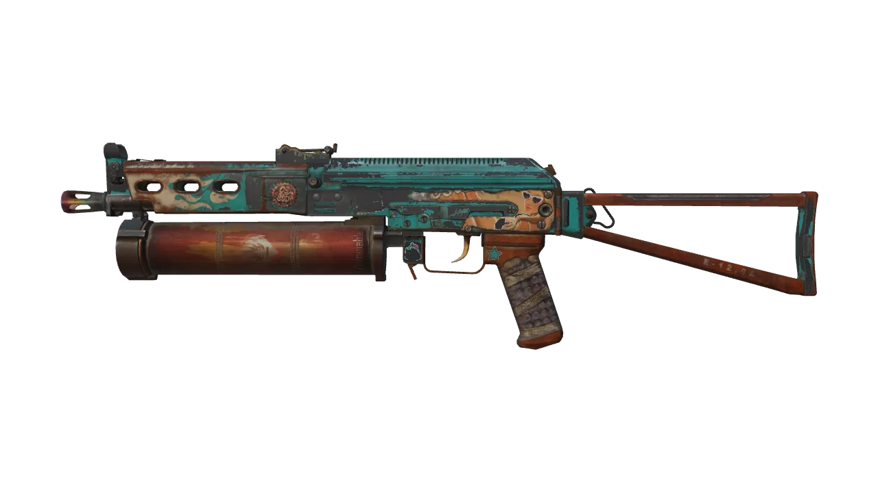 Souvenir PP-Bizon | Embargo (Battle-Scarred) — Dust II light, front