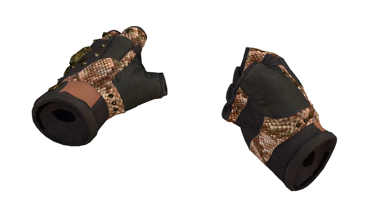 ★ Bloodhound Gloves | Snakebite (Minimal Wear) — Dust II light, front