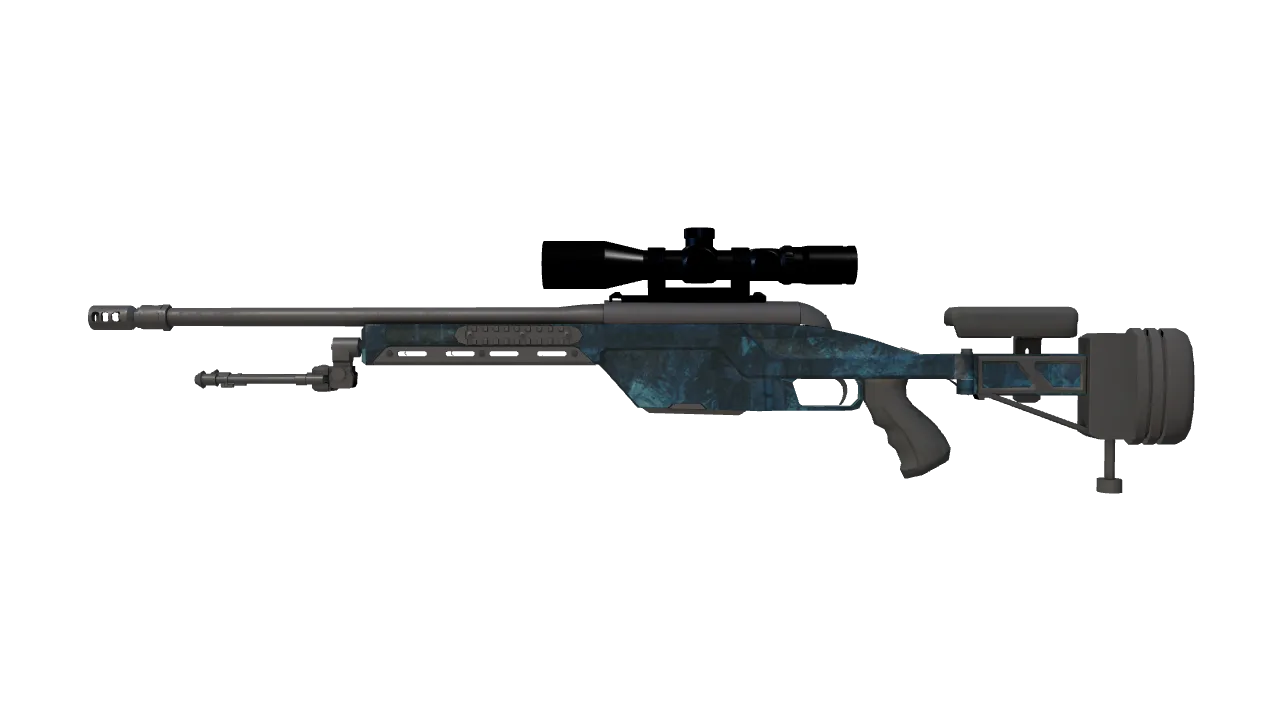 SSG 08 | Abyss (Well-Worn) — Dust II light, front