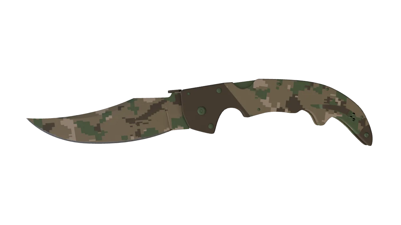 ★ Falchion Knife | Forest DDPAT (Factory New) — Dust II light, front